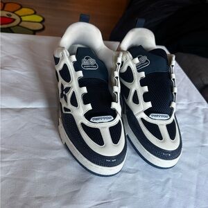 navy & white LV skate